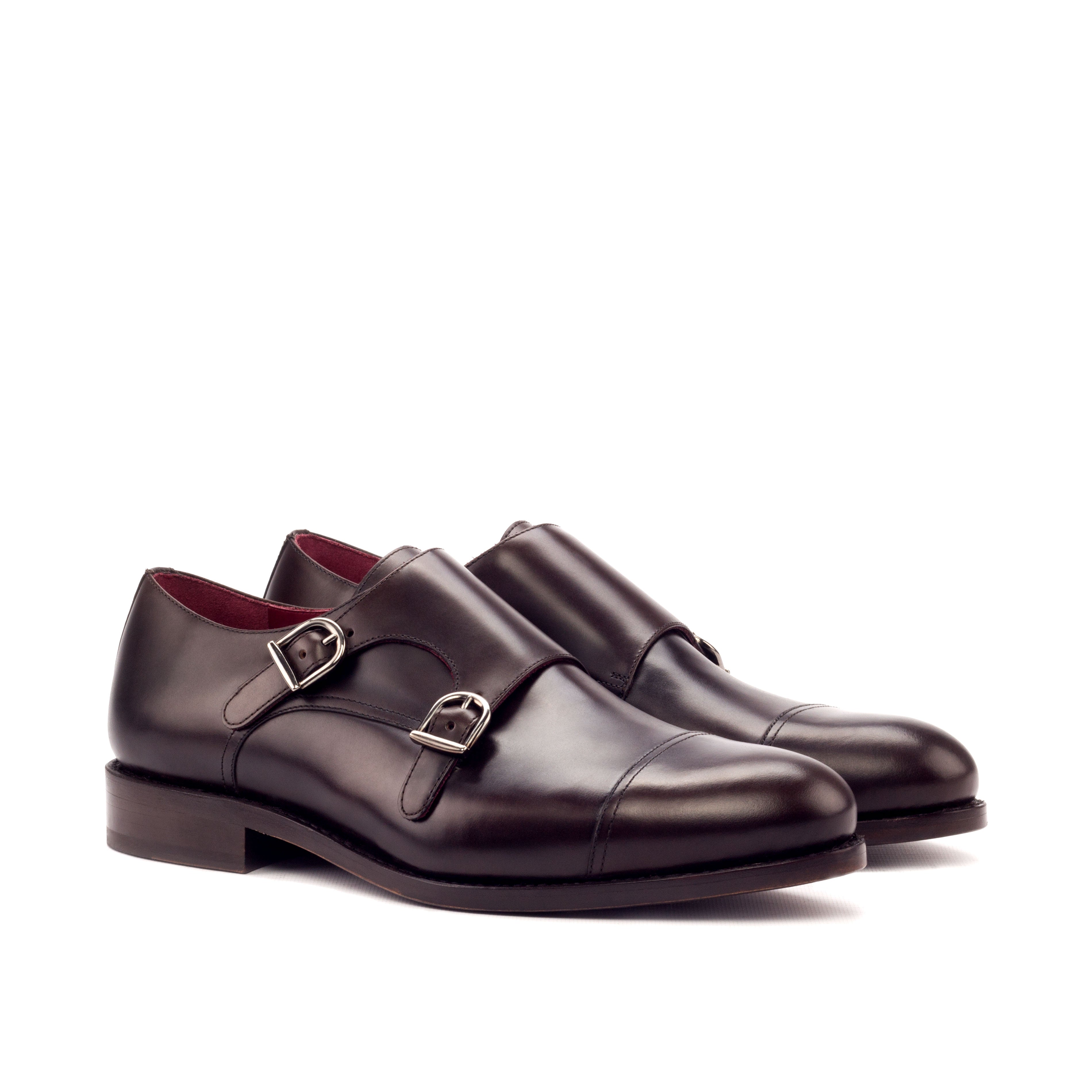 Goodyear Welted Calf Leather Double Monk Strap