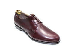 Smythe & Digby Men's Handmade Plain Toe Cordovan Derby Blucher Calf Leather