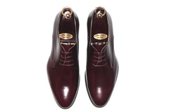 Smythe & Digby Men's Handmade Plain Toe Cordovan Derby Blucher Calf Leather
