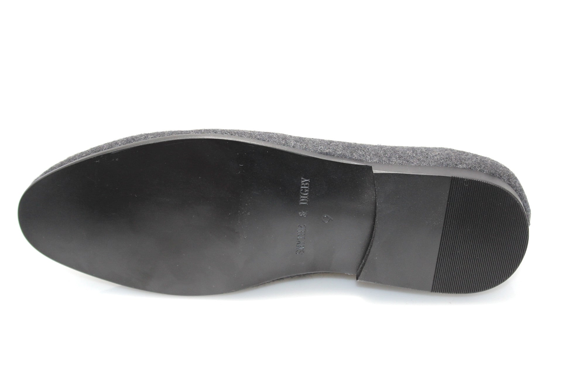 Smythe & Digby Men's Belgian Slipper Gray Flannel Loafers