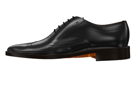 Goodyear Welted Full Brogue Wingtip Leather Dress Shoes