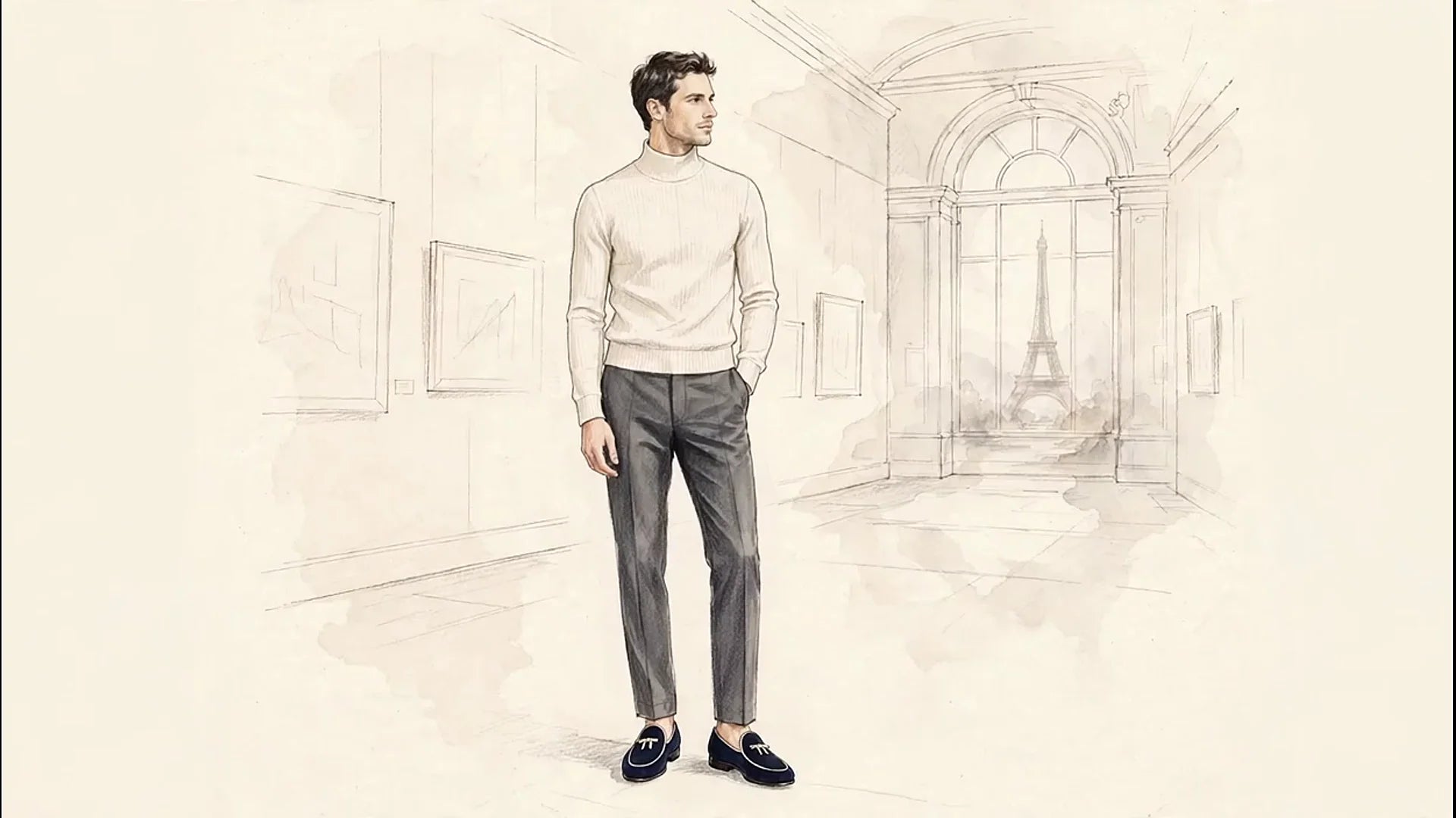 Gentleman walking in Central Park wearing handcrafted Belgian loafers