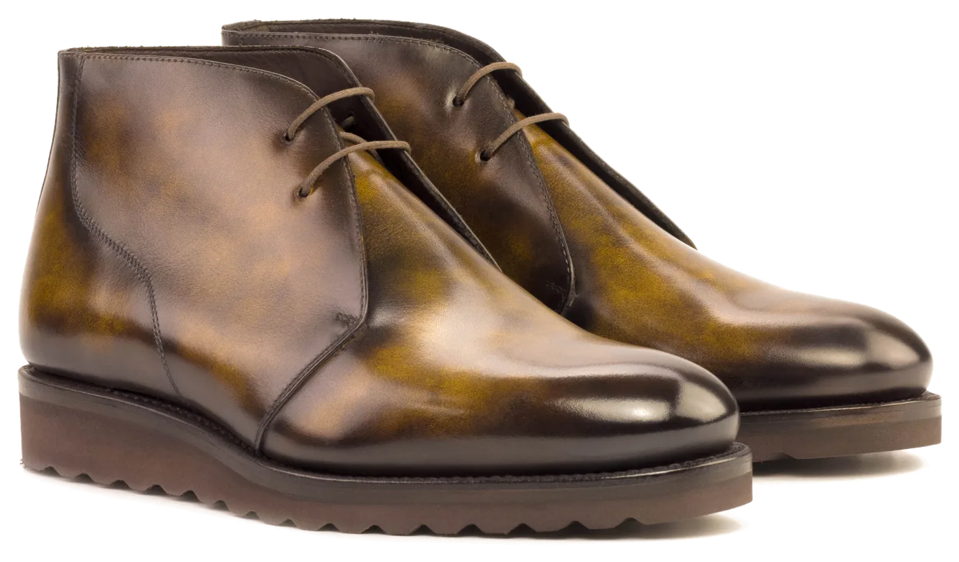 Tobacco patina chukka boot